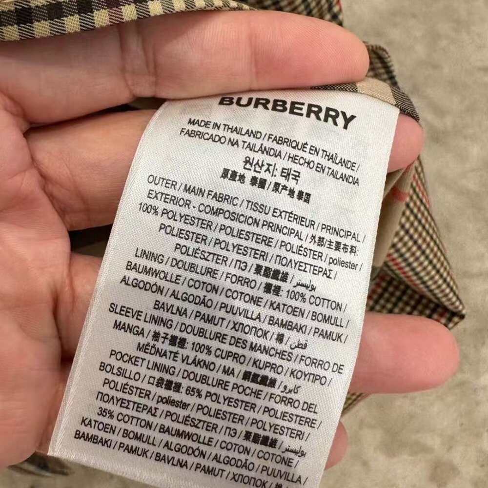 NWT Burberry Bridstow Women's check pattern Trench Coat - Picture 8 of 8